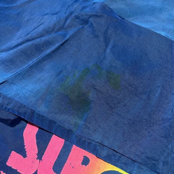 Vintage 90s Surf Style Blue Windbreaker Pullover - Picture 4 of 5